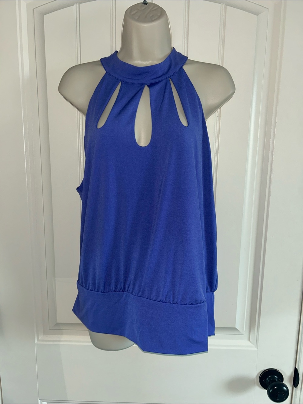 NEW Boston Proper Royal Blue Halter Keyhole Camisole Sz XL